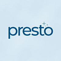 Presto logo - tech saas brand identity design